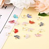 50Pcs Glass Pendants PALLOY-FS00016-5