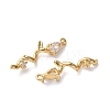 Brass Micro Pave Cubic Zirconia Pendants KK-D024-19G-2