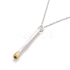 Brass Matchstick Pendant Necklaces LS-NJEW-F279-01S-RS-1