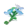 Acrylic Flower Pendants PALLOY-TA00252-01-4