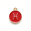 Alloy Enamel Pendants ENAM-SZ0001-28B-H-4