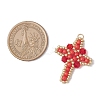 Glass Seed Beaded Cross Pendants PALLOY-MZ00826-02-2