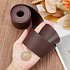 2M Flat Single Face Lychee Pattern Imitation Leather Band LC-WH0010-02C-02-3