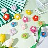 14Pcs 7 Colors Wool Needle Felting Flower Crafts DIY-FG0003-06-5