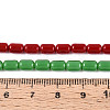 Opaque Solid Color Glass Beads Strands GLAA-N058-4x6mm-B01-5