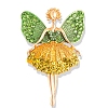 Butterfly Dancer Enamel Pin with Rhinestone LS-JEWB-P016-01G-01-1