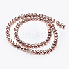 Non-magnetic Synthetic Hematite Beads Strands G-P338-27A-6mm-RG-2