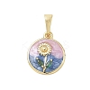 Brass Enamel Pendants KK-CBA3F25-10G-02-1