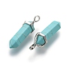 Synthetic Turquoise Double Terminated Pointed Pendants LS-G-E364-A07-3
