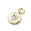 Brass Micro Pave Cubic Zirconia Pendants KK-A278-09G-02-2