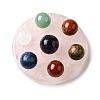 7Pcs 2 Styles Chakra Natural Rose Quartz Base Seven Star Group Display Decorations DJEW-K031-01B-02-1