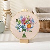 DIY Bouquet Pattern Embroidery Kit DIY-O021-15A-1
