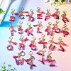 Alloy Resin Butterfly Keychains KEYC-TADJ0002-02G-T-6