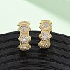 Brass Micro Pave Cubic Zirconia Stud Earrings EJEW-B153-03G-2