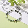 Natural Lodolite Quartz/Garden Quartz Round Beaded Stretch Bracelet BJEW-JB08919-01-2