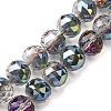 Transparent Electroplate Glass Beads Strands EGLA-N002-34F-F05-1