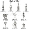 100Pcs 10 Styles Alloy Pendants TIBEP-CJ0002-43-2