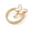 Brass Micro Pave Clear Cubic Zirconia Pendants KK-I712-20G-2