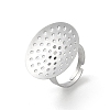 Non-Tarnish 304 Stainless Steel Sieve Ring Settings STAS-K278-06B-P-1