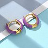 Ion Plating(IP) Enamel Hoop Earrings EJEW-G344-02G-2