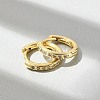 Brass Micro Pave Clear Cubic Zirconia Hoop Earrings LS-EJEW-D311-145G-1