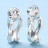 Brass Clip-on Earring Findings KK-C219-01S-1