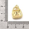 Brass Micro Pave Clear Cubic Zirconia Pendants KK-F899-09G-3