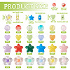 60Pcs 6 Colors Transparent Acrylic Beads TACR-TA0001-53-4