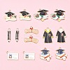 14Pcs 7 Styles Graduation Season Alloy Enamel Pendants ENAM-FS0001-80-6