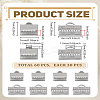 60Pcs 2 Styles 304 Stainless Steel Ribbon Crimp Ends STAS-LP0005-33-2