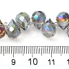 Electroplate Glass Beads Strands EGLA-D030-17H-4