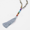 Labradorite Beaded and Gemstone Beaded Necklaces NJEW-P148-02-3
