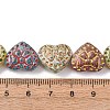 Painted Glass Beads Strands GLAA-B037-14C-4