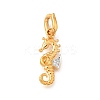 Brass Micro Pave Cubic Zirconia Pendants KK-S517-01B-G-1