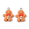 4Pcs 2 Styles Christmas Theme Opaque Resin Pendants RESI-FS0001-27-2