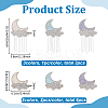 9Pcs Gleit & Rhinestone Embroider Self-adhesion Thread Iron on/Sew On Patches PATC-FG0003-57-2