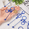 5Pcs Alloy and Brass Bar Beadable Keychain for Jewelry Making DIY Crafts DIY-SW0001-15A-5