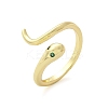 Brass Micro Pave Cubic Zirconia Cuff Rings for Women RJEW-Z084-01G-04-4