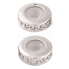 Rack Plating Brass Clear Cubic Zirconia Beads KK-M292-02P-02-1