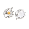 304 Stainless Steel Rhinestone Pendants STAS-Z166-24P-11-2