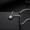 Lock 304 Stainless Steel Pendant Cable Pendant Necklaces FS-WGE7469-02-1