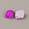 36Pcs Fluorescence Glass Connector Charms GLAA-WH0035-13A-2