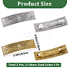 2Pcs 2 Colors Alloy Hair Barrettes OHAR-CP0001-29-2