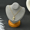 304 Stainless Steel Clear Cubic Zirconia Heart & Letter Pendant Curb Chain Necklaces for Women NJEW-FS00012-27Z-6