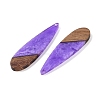 Resin & Wood Big Pendants WOOD-F015-08G-2