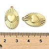 304 Stainless Steel Pendants STAS-L022-124G-3