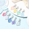 9Pcs Glass Conch Pendant Decorations HJEW-JM04153-1