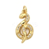 Brass Micro Pave Clear Cubic Zirconia Pendants KK-Z110-02G-01-1