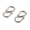 Non-Tarnish 304 Stainless Steel S-Hook Clasps LS-STAS-L082-001P-02-2