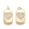 Brass Micro Pave Cubic Zirconia Pendants ZIRC-G168-43G-1